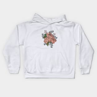 Moody Florals - Coral Kids Hoodie